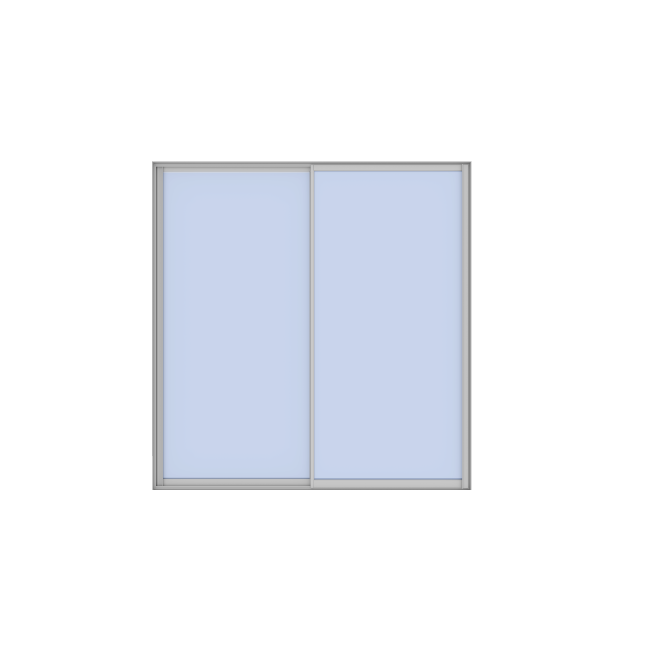 Alu-2 skyvedør (2-spors)
