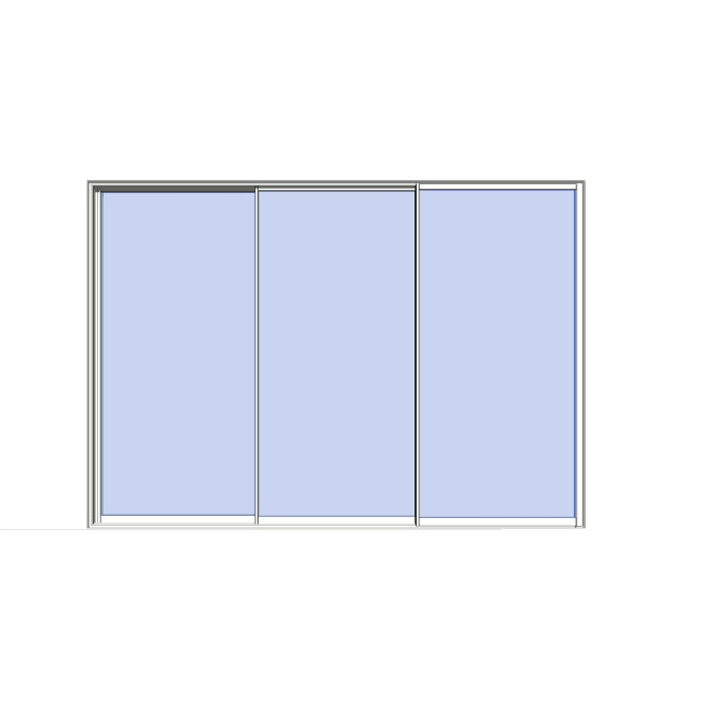 Alu-2-skyvedør (3-spors)