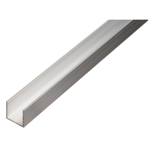 U-profil til 10 mm glass (15x19 mm)