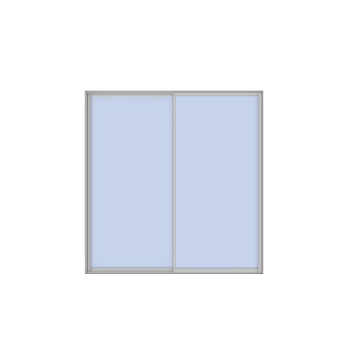 Alu-2 skyvedør (2-spors)