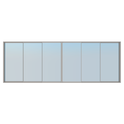 Alu-2-skyvedør (3-spors møtedør)