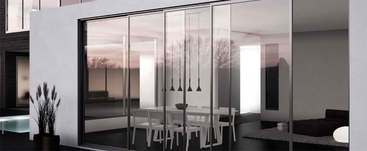 AluSoft 2-spors skyvedør