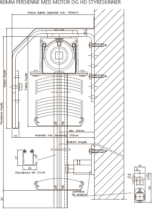 Vental 80 mm med motor